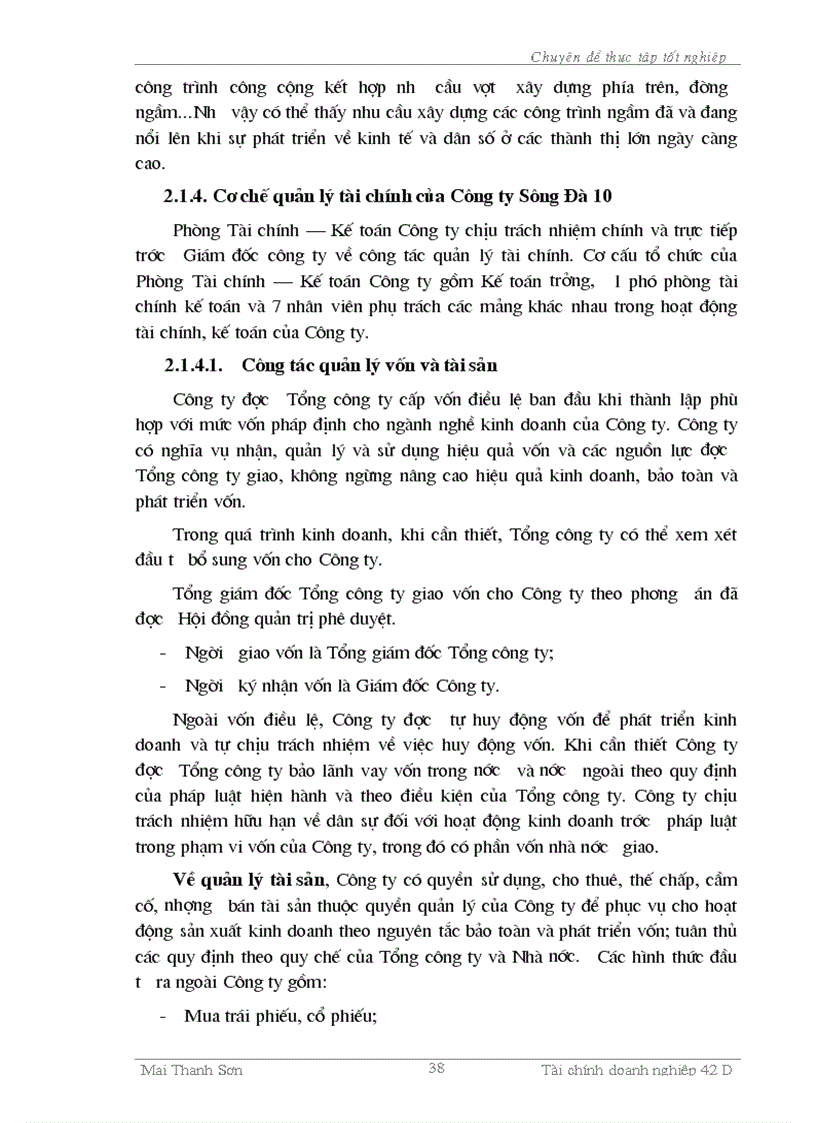 image for page Luận văn Một số giải pháp nâng cao hiệu quả sử dụng vốn lưu động tại Công ty Sông Đà 10