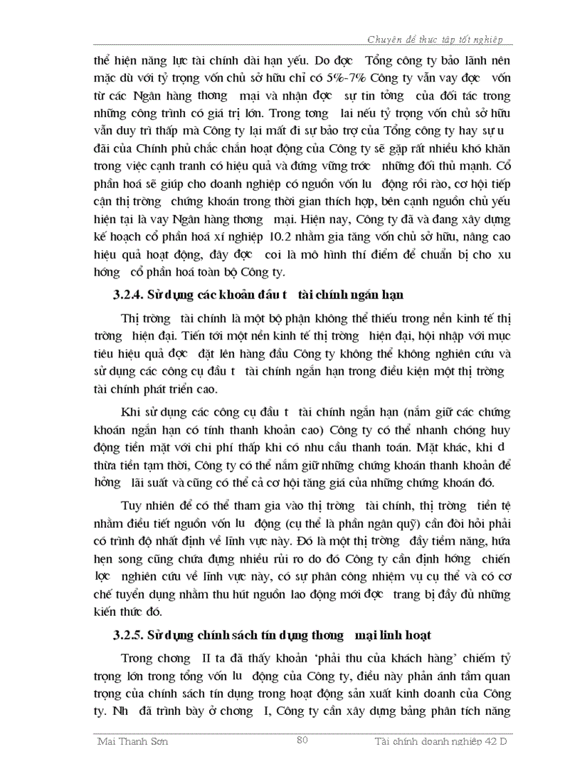 image for page Luận văn Một số giải pháp nâng cao hiệu quả sử dụng vốn lưu động tại Công ty Sông Đà 10