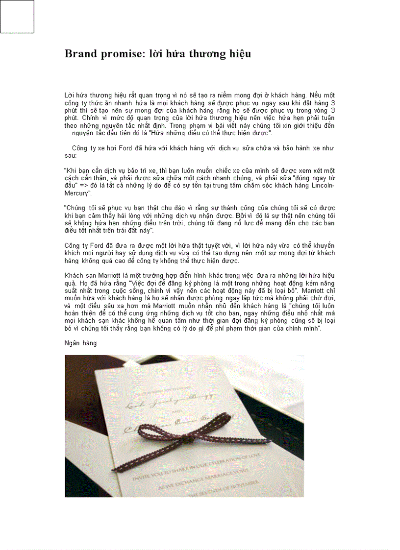 image for page Brand promise lời hứa thương hiệu