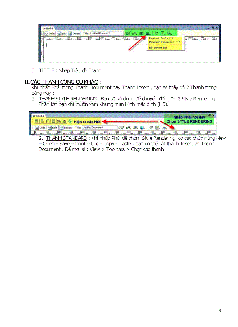 image for page Giáo trình DREAMWEAVER8 Bài 3 Document