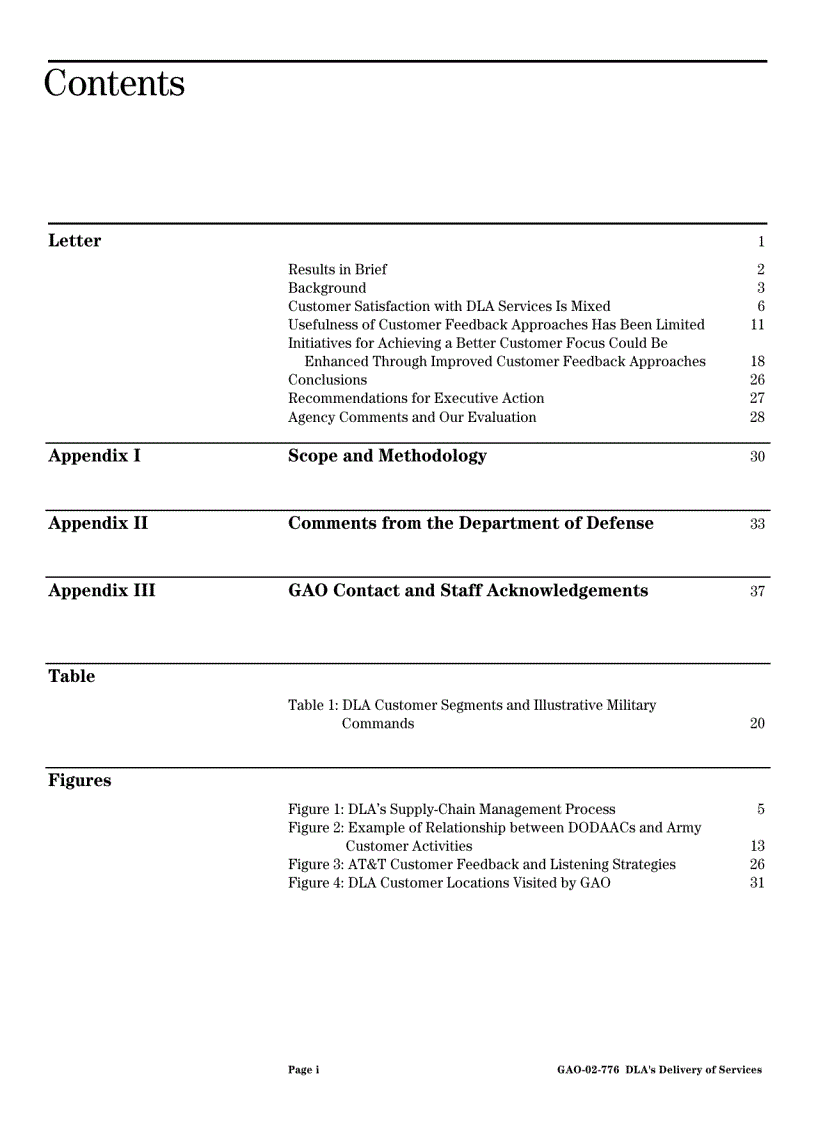 image for page Improving Customer Feedback Program Could Enhance DLA s Delivery of Services
