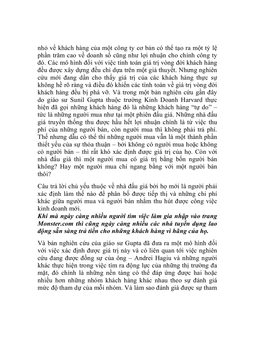 image for page Làm thế nào bạn đánh giá được một khách hàng tự do