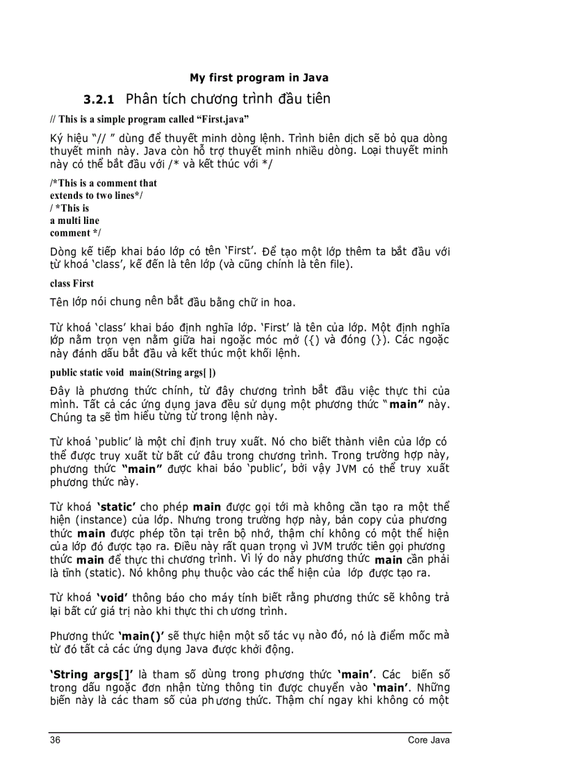 image for page CoreJava Chương 3 Nền tảng của ngôn ngữ Java