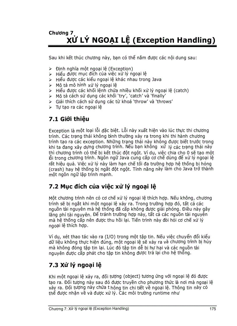image for page CoreJava Chương 7 Xử lí ngoại lệ