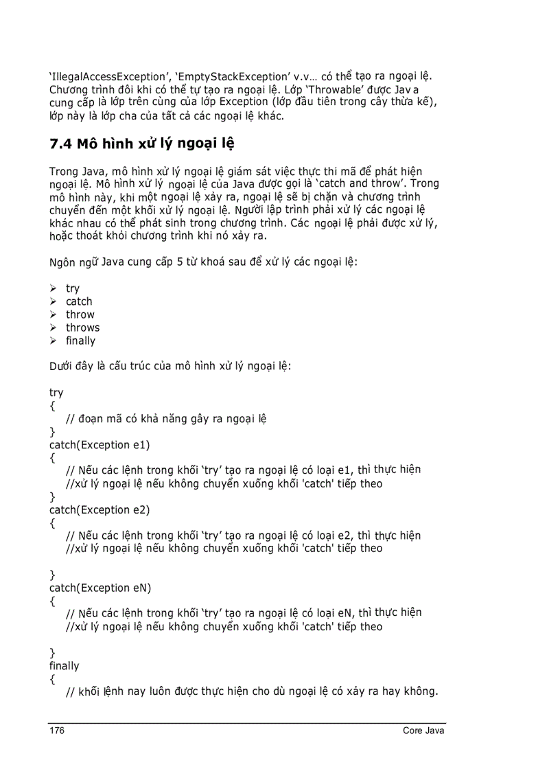 image for page CoreJava Chương 7 Xử lí ngoại lệ
