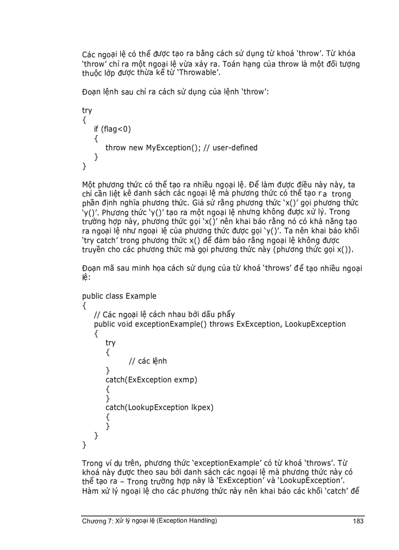 image for page CoreJava Chương 7 Xử lí ngoại lệ