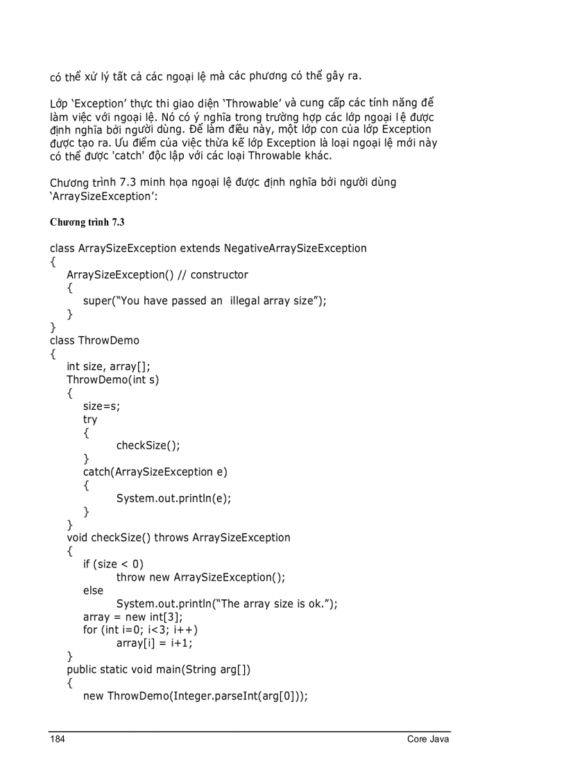 image for page CoreJava Chương 7 Xử lí ngoại lệ