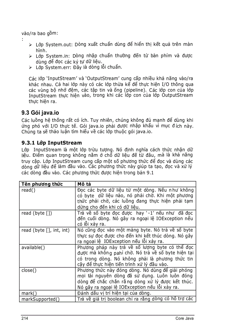 image for page CoreJava Chương 9 Dòng vào ra I O