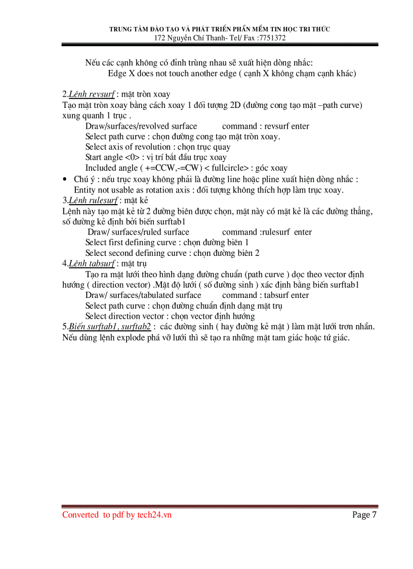 image for page Giáo trình AutoCad 3D