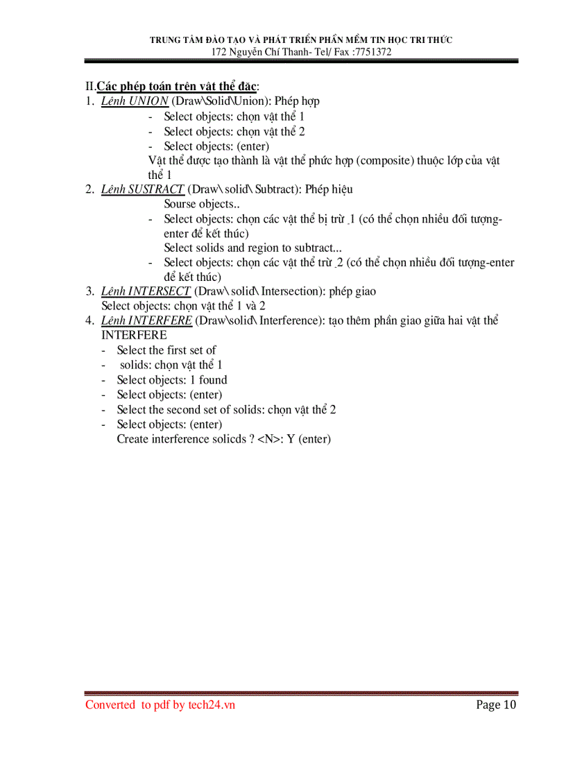 image for page Giáo trình AutoCad 3D