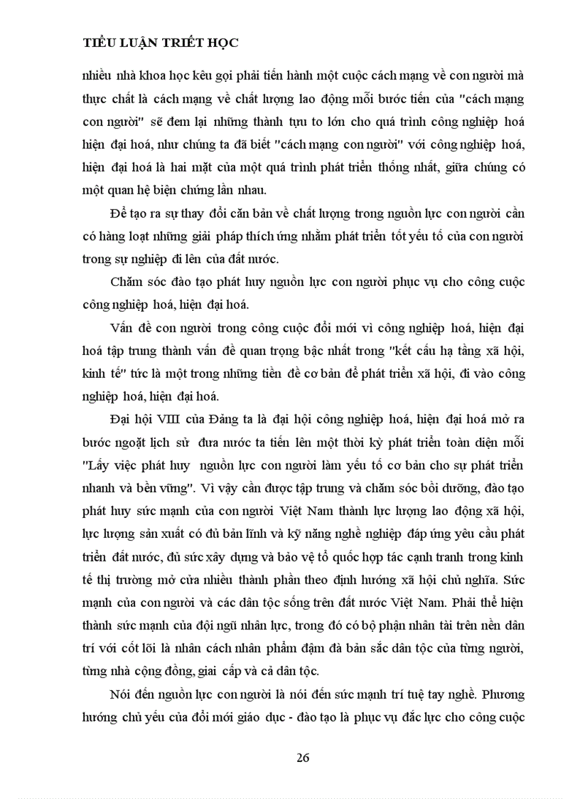 image for page Lý luận của chủ nghĩa Mác con người và vấn đề con người trong sự nghiệp CNH HĐH đất nước