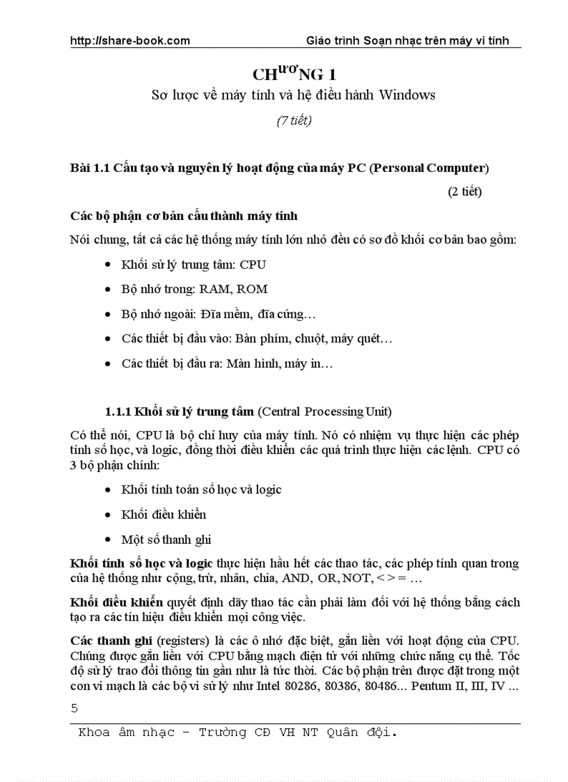 image for page Giáo trình Soạn nhạc trên máy vi tính