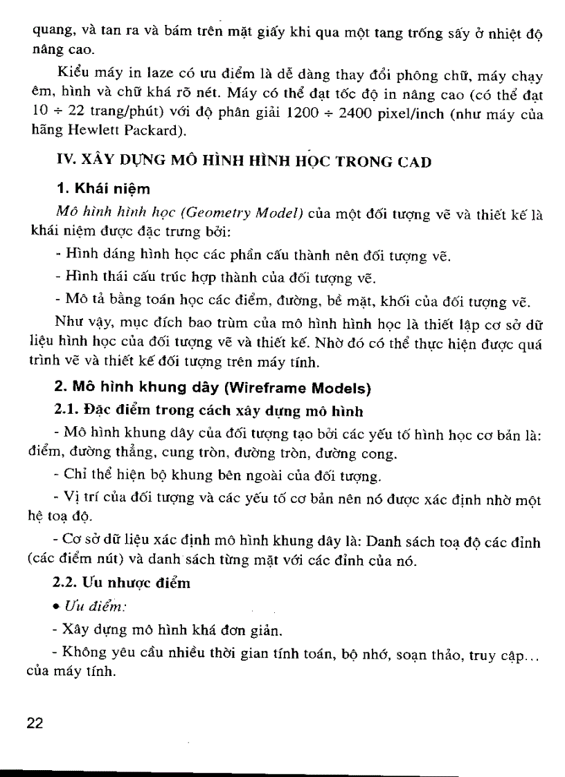 image for page Giáo trình cơ sở CAD CAM trong thiết kế và chế tạo