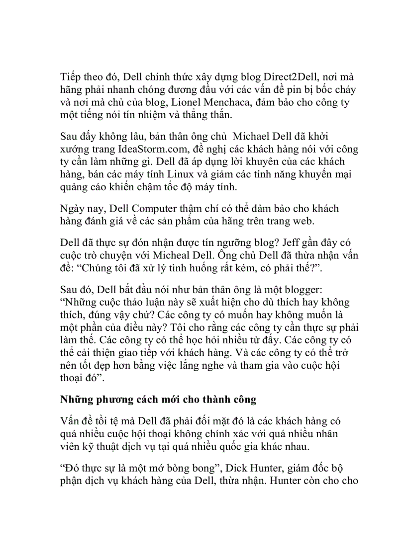 image for page Dell học cách lắng nghe