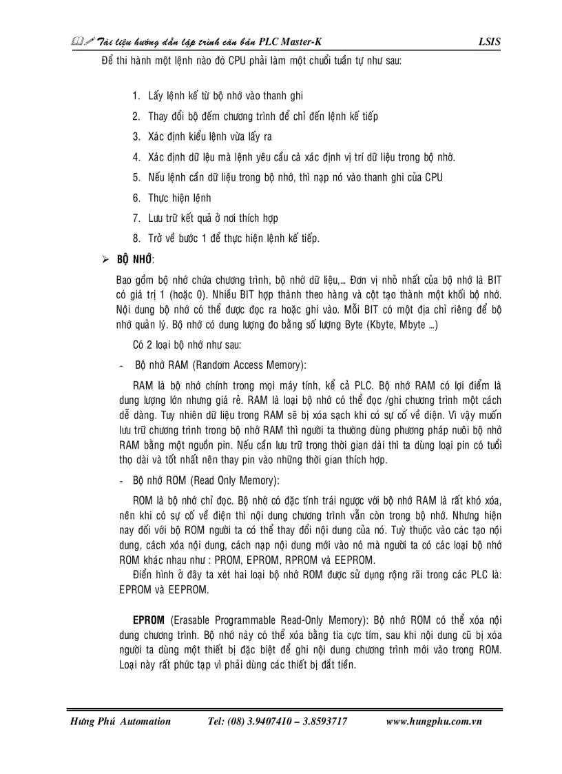 Tài liệu hướng dẫn lập trình căn bản PLC MASTER K