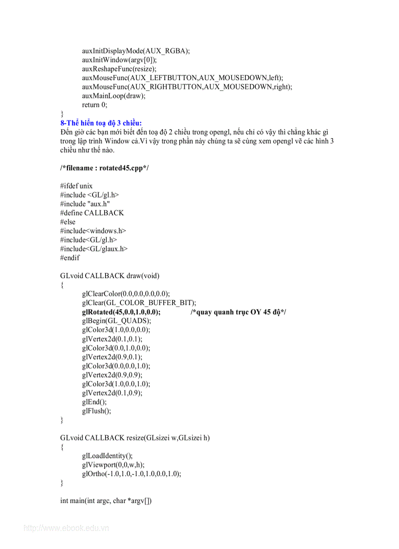 image for page Lập trình Opengl với thư viện AUX