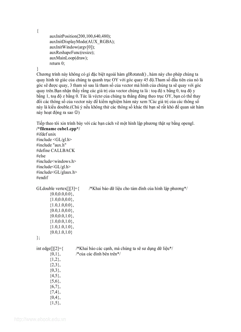 image for page Lập trình Opengl với thư viện AUX