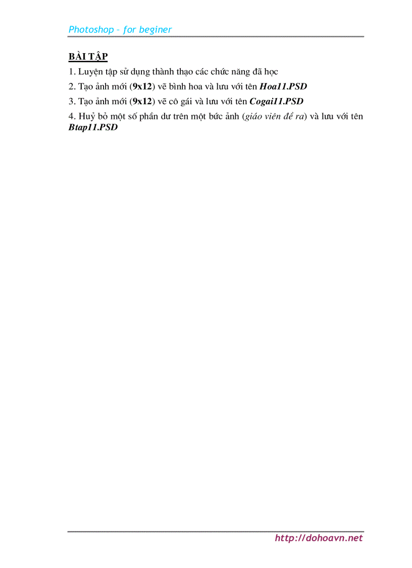 image for page Căn bản PhotoShop For beginner