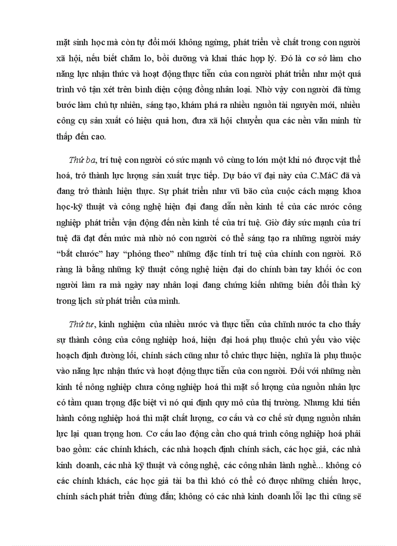 image for page Vai trò của con người trong công cuộc CNH HĐH đất nước