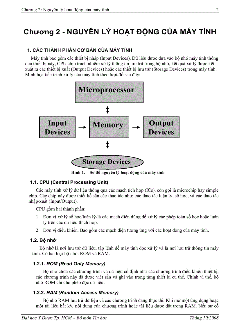image for page Giáo trình tin học A Chương 2 Nguyên lý hoạt động của máy tính