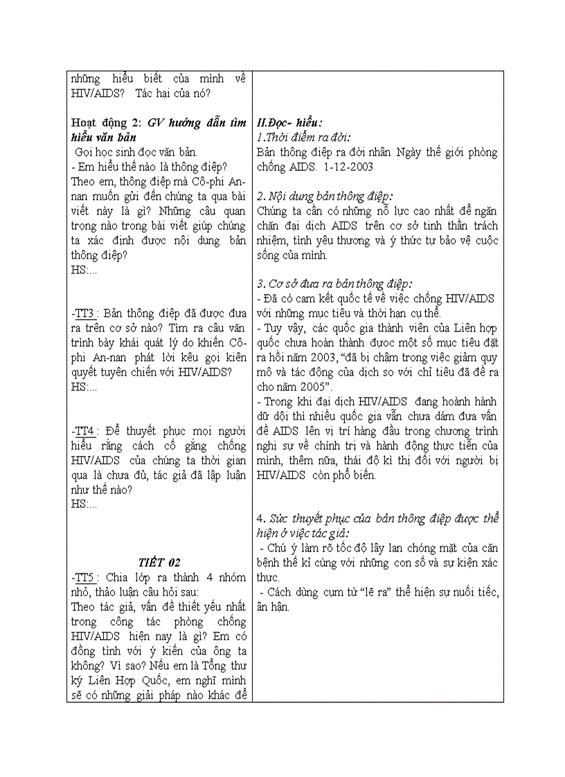 image for page Văn bản nhật dụng THÔNG ĐIỆP NHÂN NGÀY THẾ GIỚI PHÒNG CHỐNG AIDS