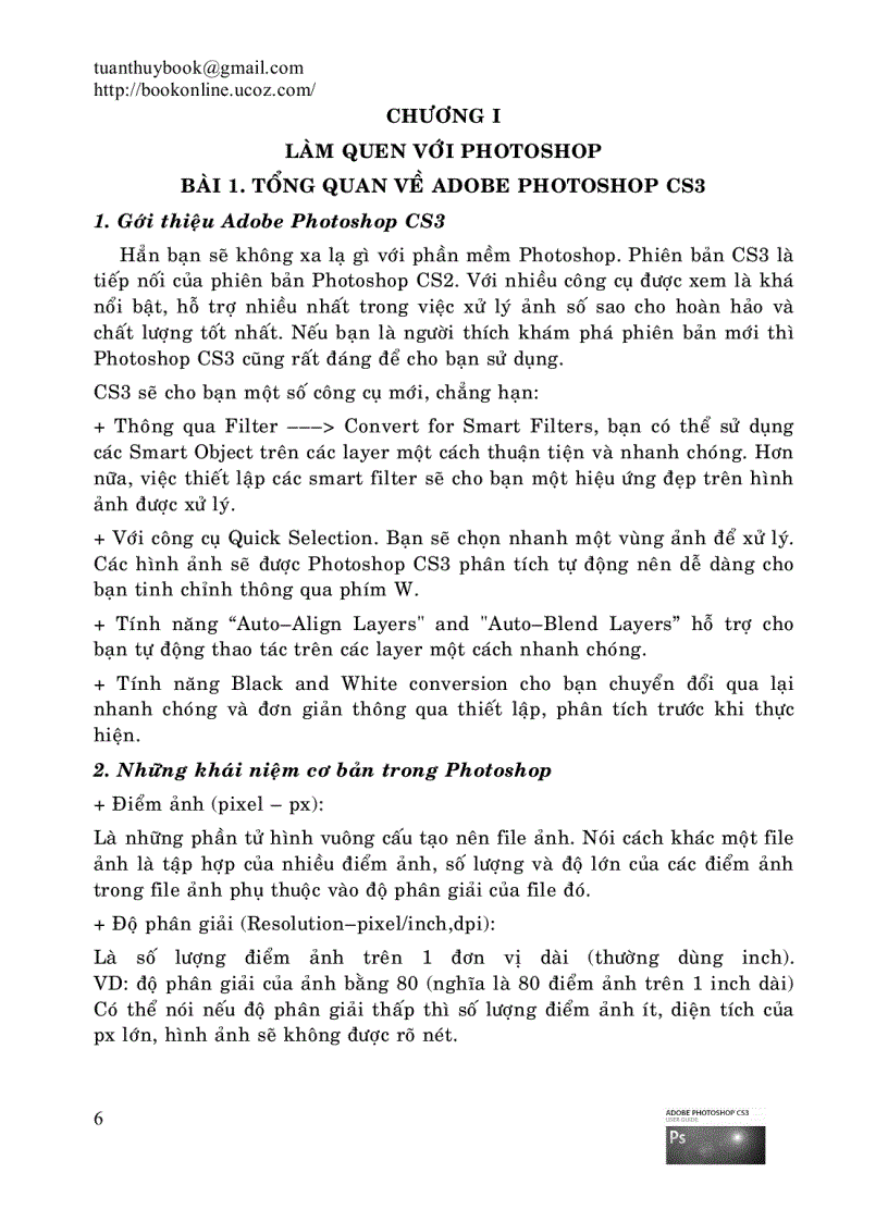 image for page Hướng dẫn học ADOBE PHOTOSHOP CS3