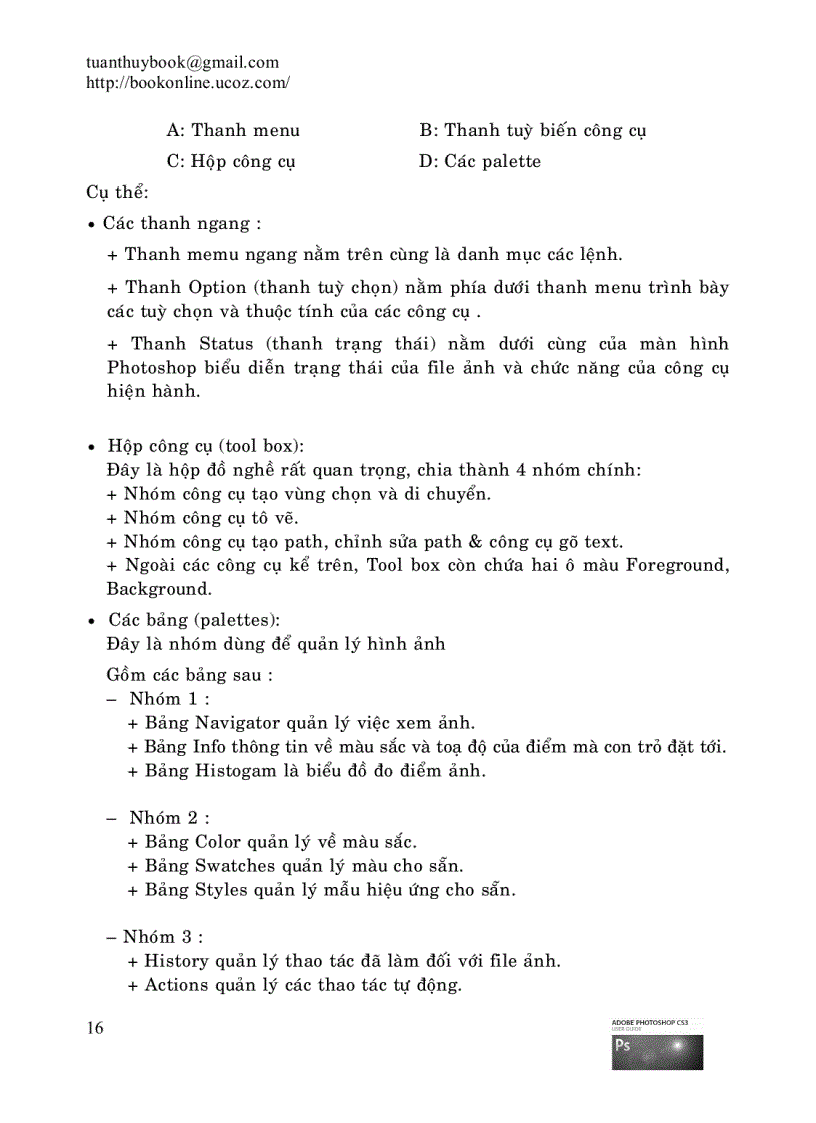 image for page Hướng dẫn học ADOBE PHOTOSHOP CS3