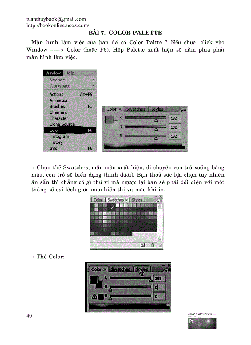 image for page Hướng dẫn học ADOBE PHOTOSHOP CS3