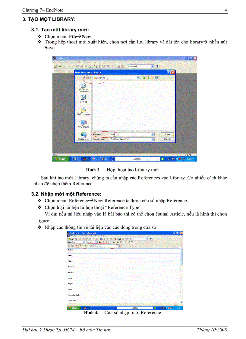 Giáo trình tin học A Chương 7 Endnote