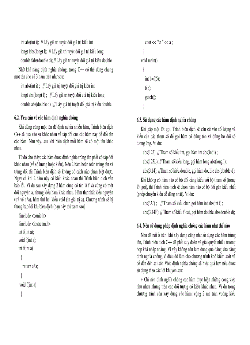 image for page C và Lập trình hướng đối tượng Chương 2 Hàm trong C