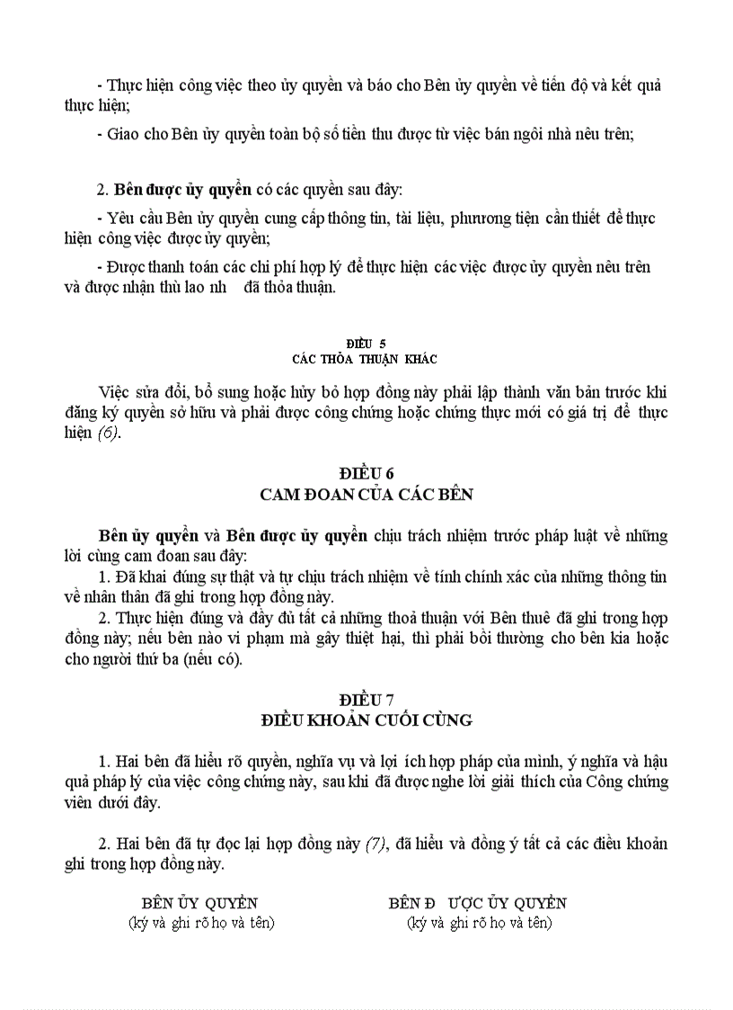 image for page Hợp đồng ủy quyền bán nhà ở 1