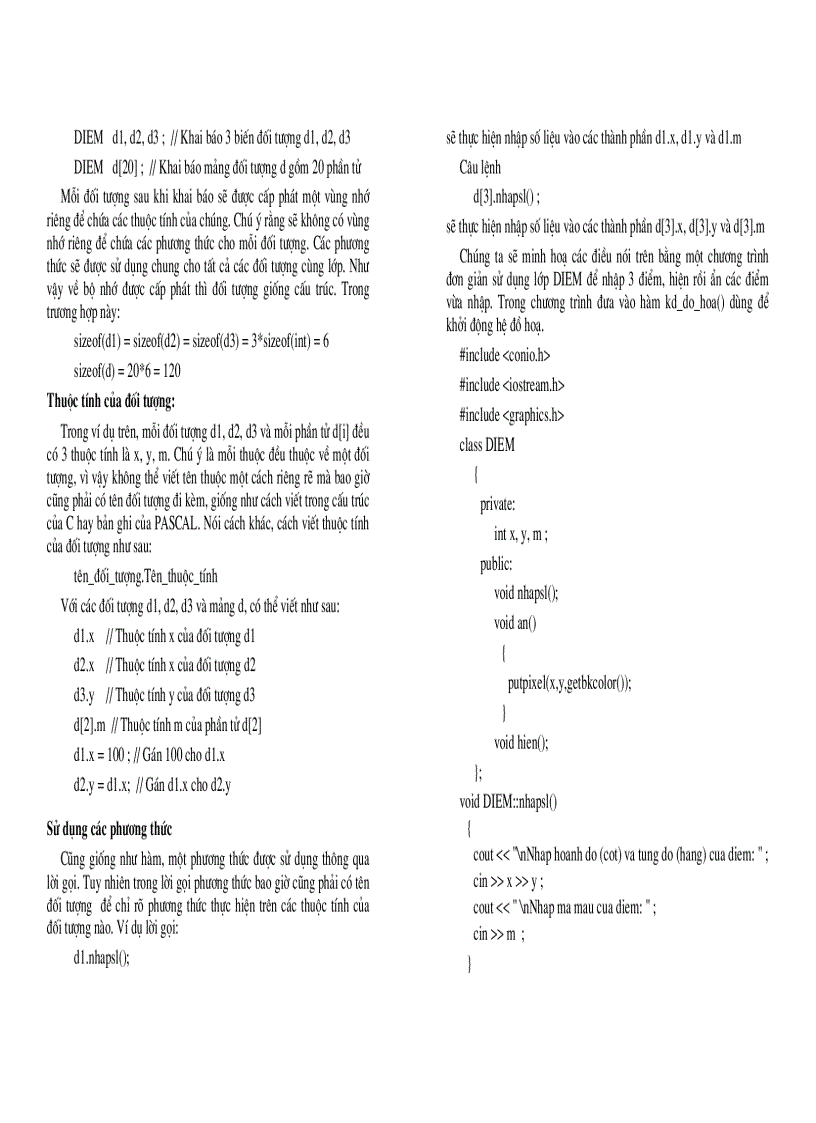 image for page C và Lập trình hướng đối tượng Chương 3 Khái niệm về lớp