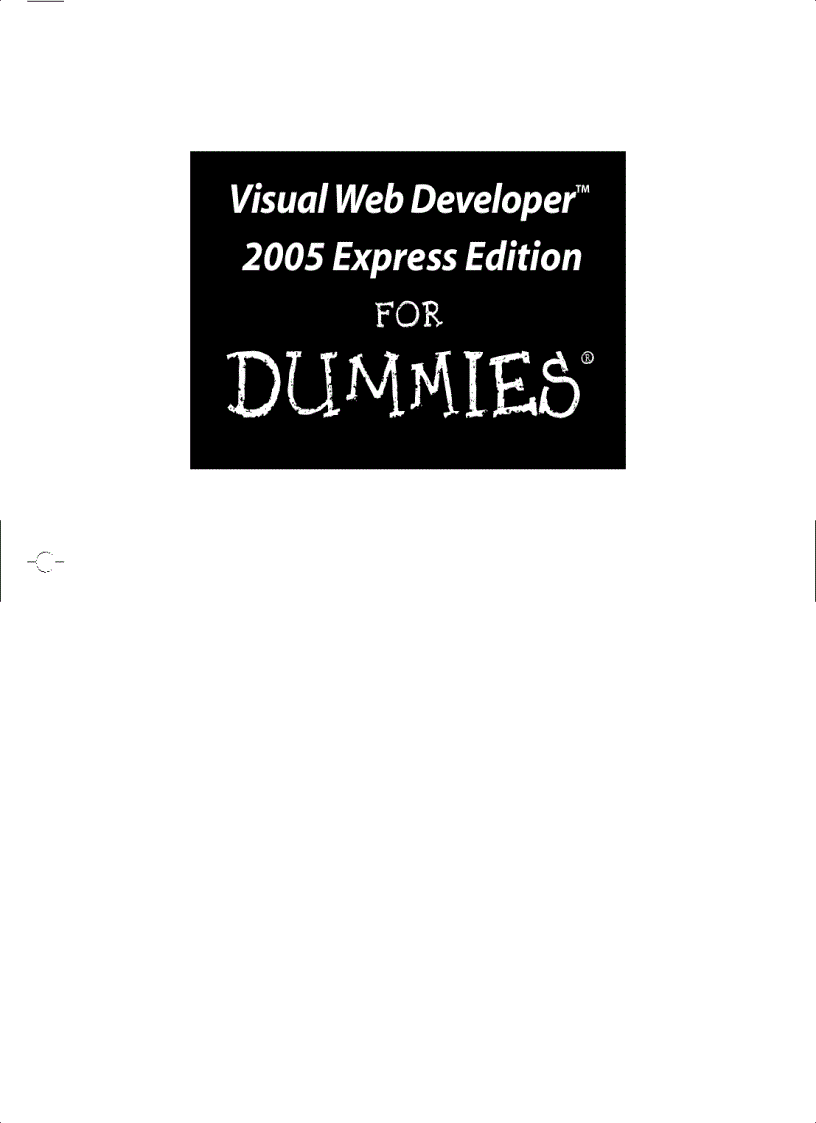 image for page Visual Web Developer 2005 Express Edition for Dummies