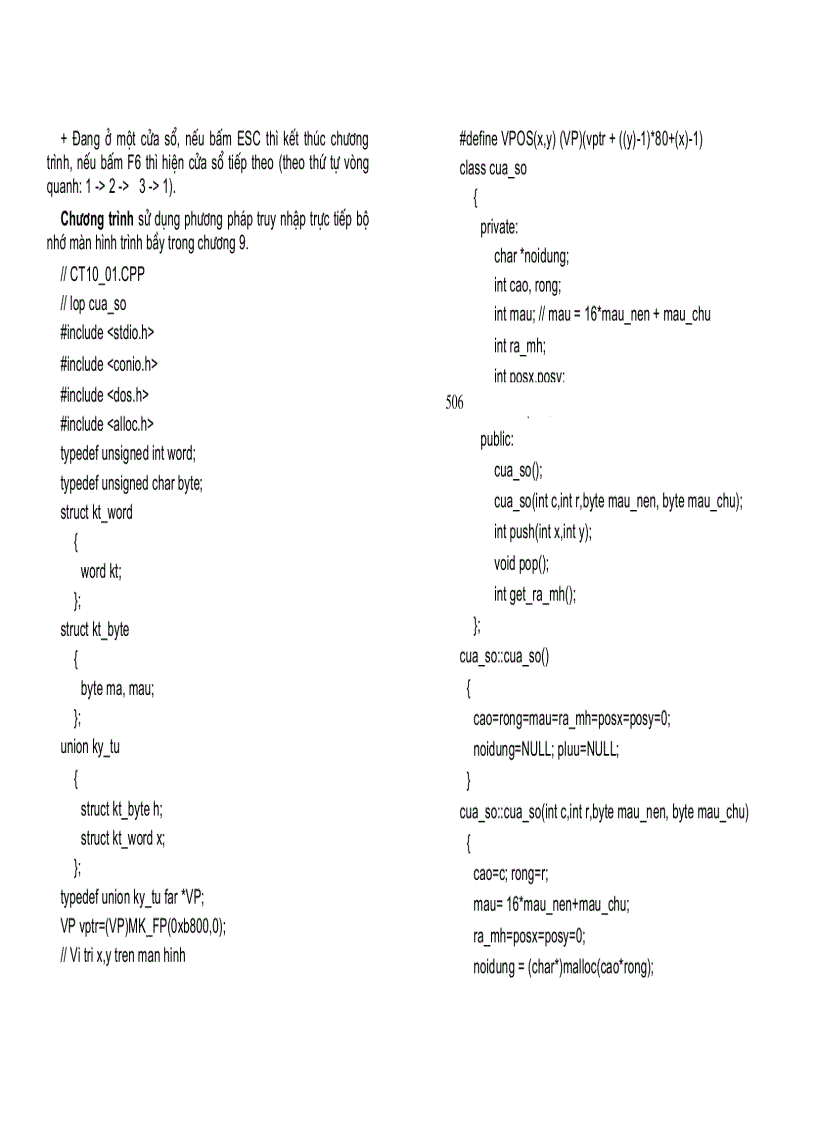 image for page C và Lập trình hướng đối tượng Chương 10 Một số chương trình hướng đối tượng trên C