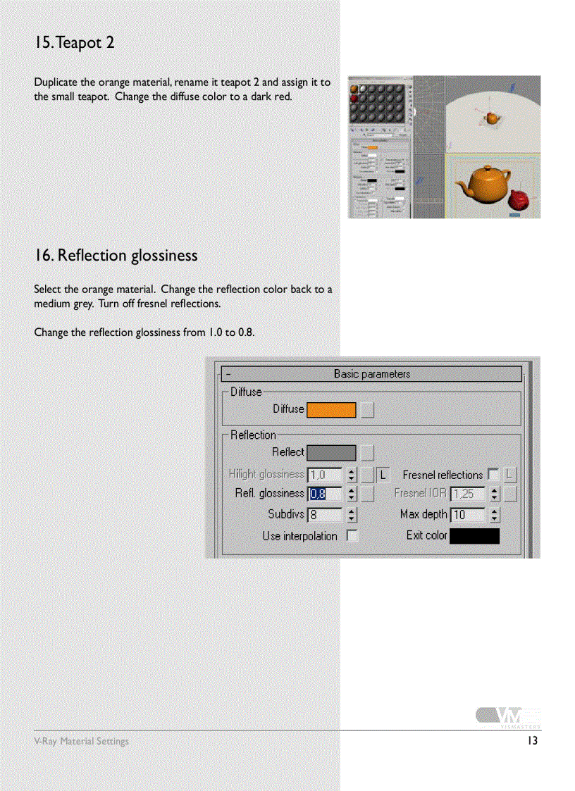 image for page V ray material settings