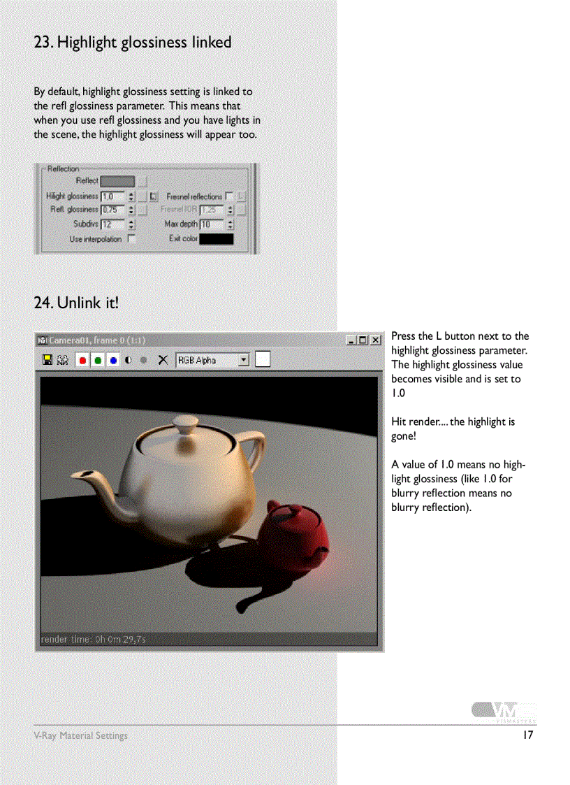 image for page V ray material settings