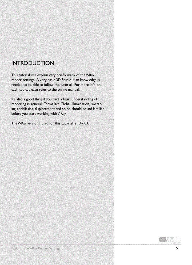 image for page Basics of the v ray render settings