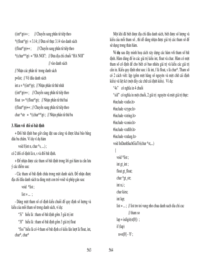 image for page C và Lập trình hướng đối tượng Phụ lục 2 Hàm với đối số bất định trong C
