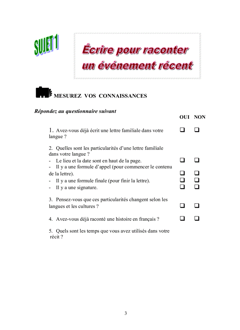 image for page Expression ecrite