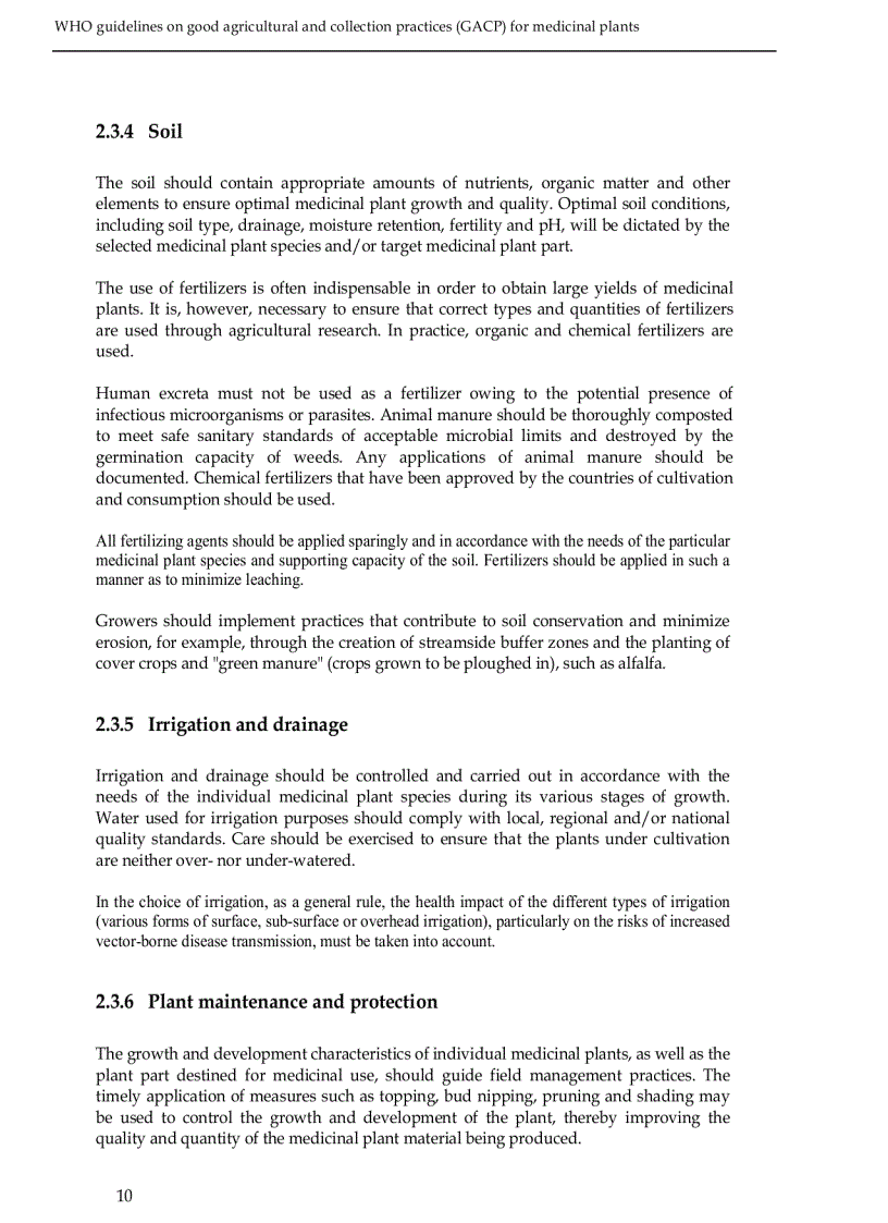 image for page WHO guidelines on good agricultural and collection practices GACP for medicinal plants