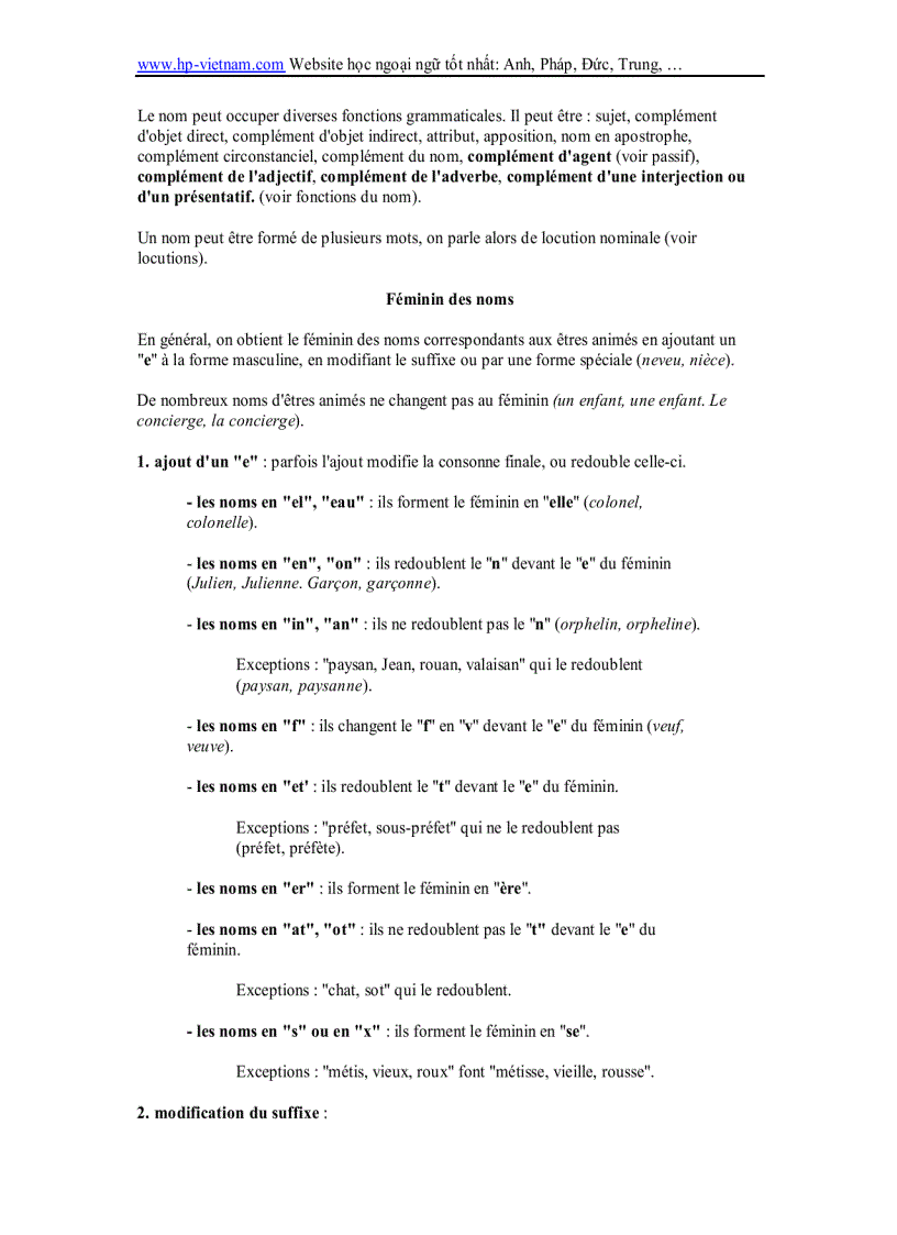 image for page Grammaire Francais Giáo trình ngữ pháp Tiếng Pháp