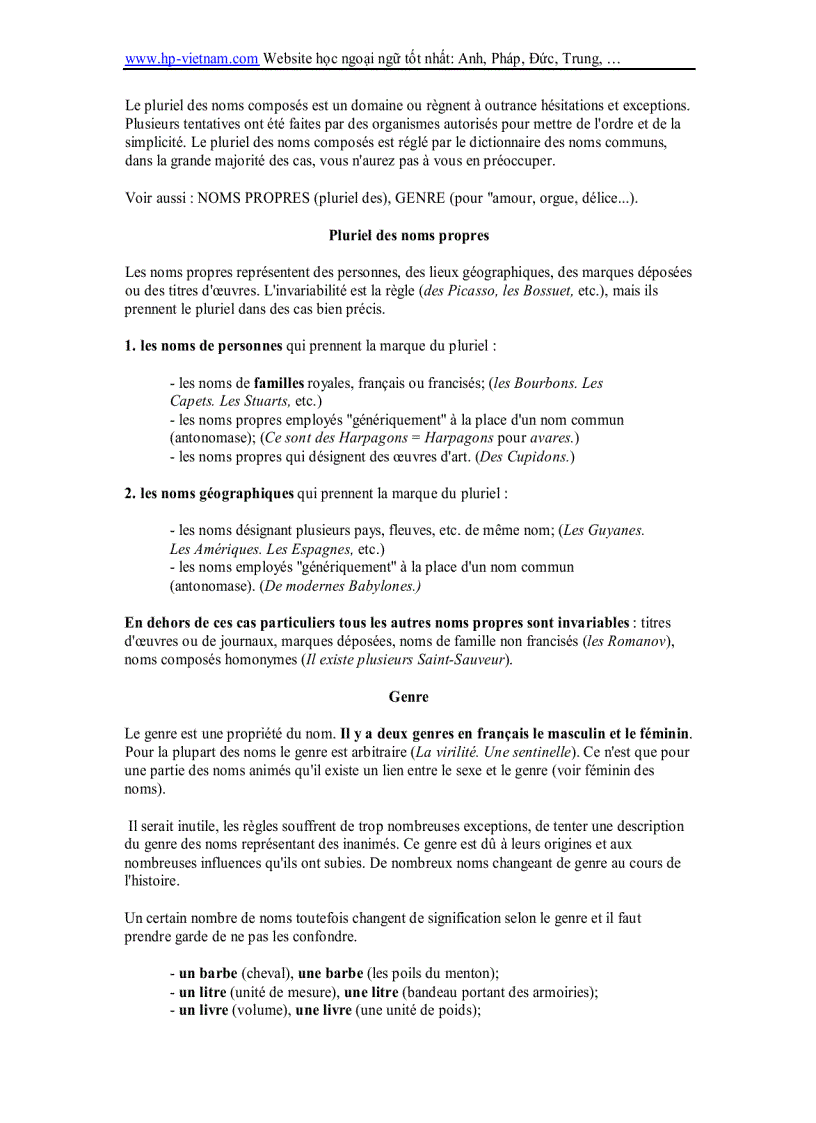 image for page Grammaire Francais Giáo trình ngữ pháp Tiếng Pháp