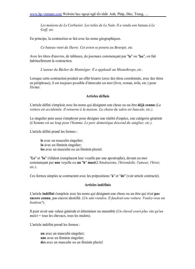 image for page Grammaire Francais Giáo trình ngữ pháp Tiếng Pháp