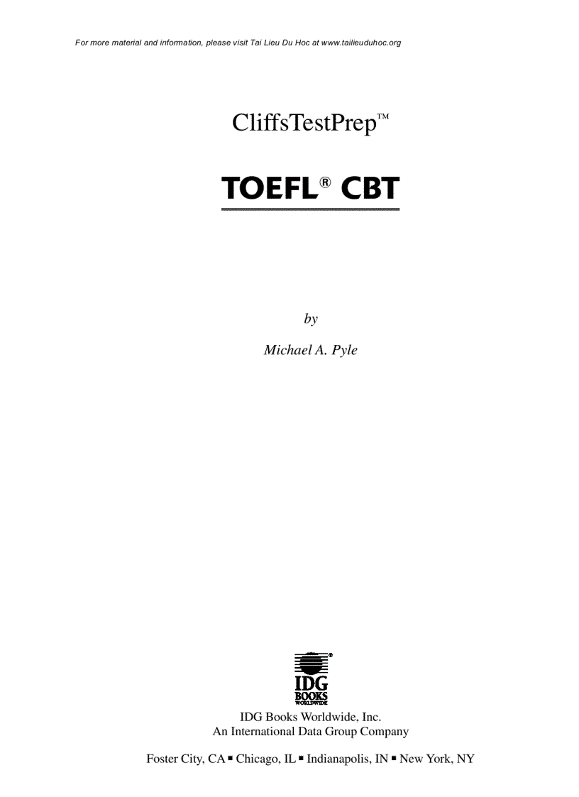 image for page TOEFL CBT BOOK Cliff