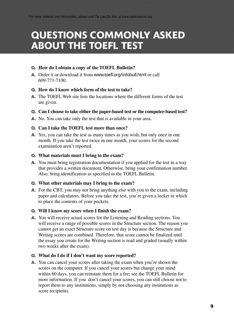 image for page TOEFL CBT BOOK Cliff