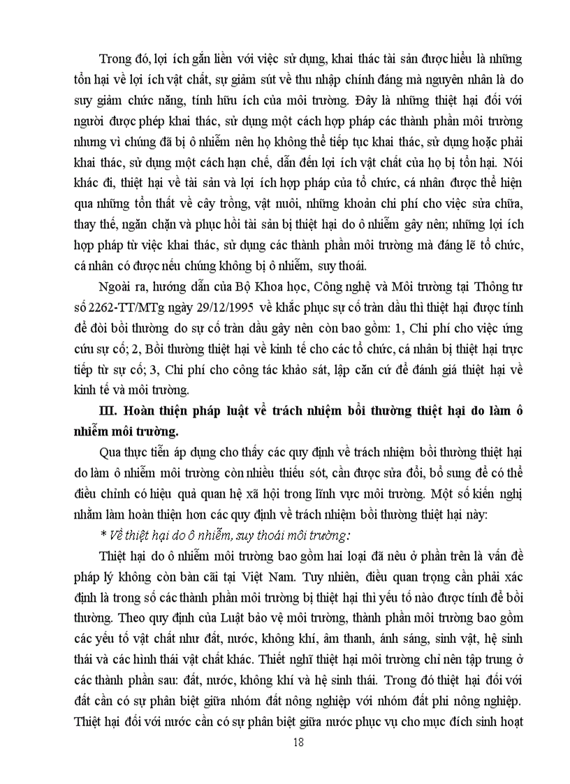 image for page Trách nhiệm bồi thường thiệt hại do làm ô nhiễm môi trường