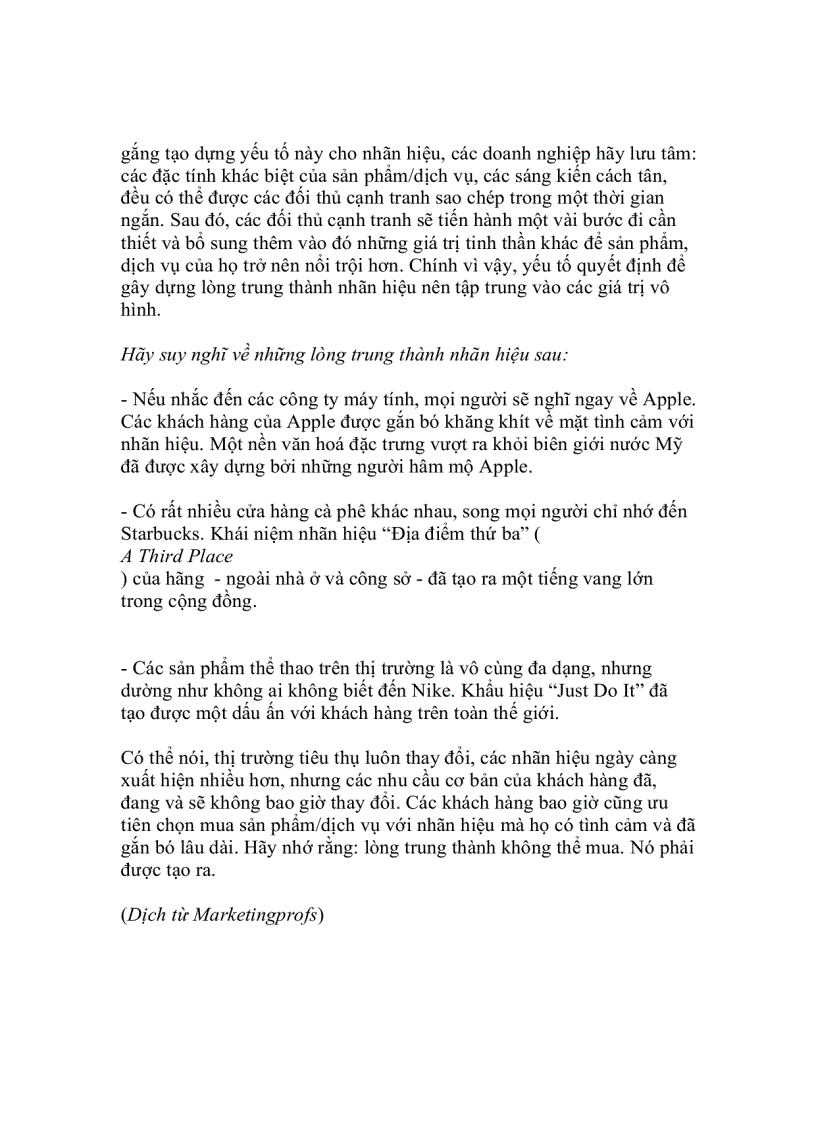image for page Cách xây dựng và duy trì lòng trung thành với nhãn hiệu