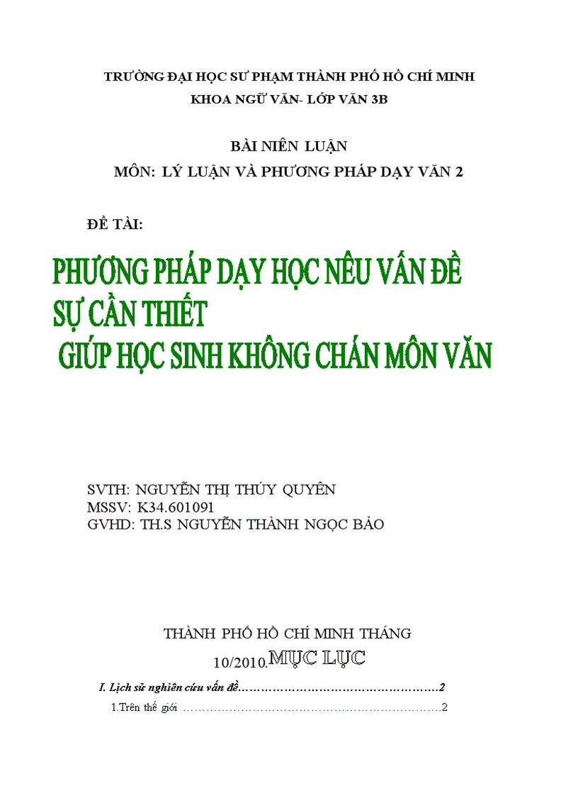 image for page Phương pháp dạy học nêu vấn đề góp phần đổi mới phương pháp dạy học văn