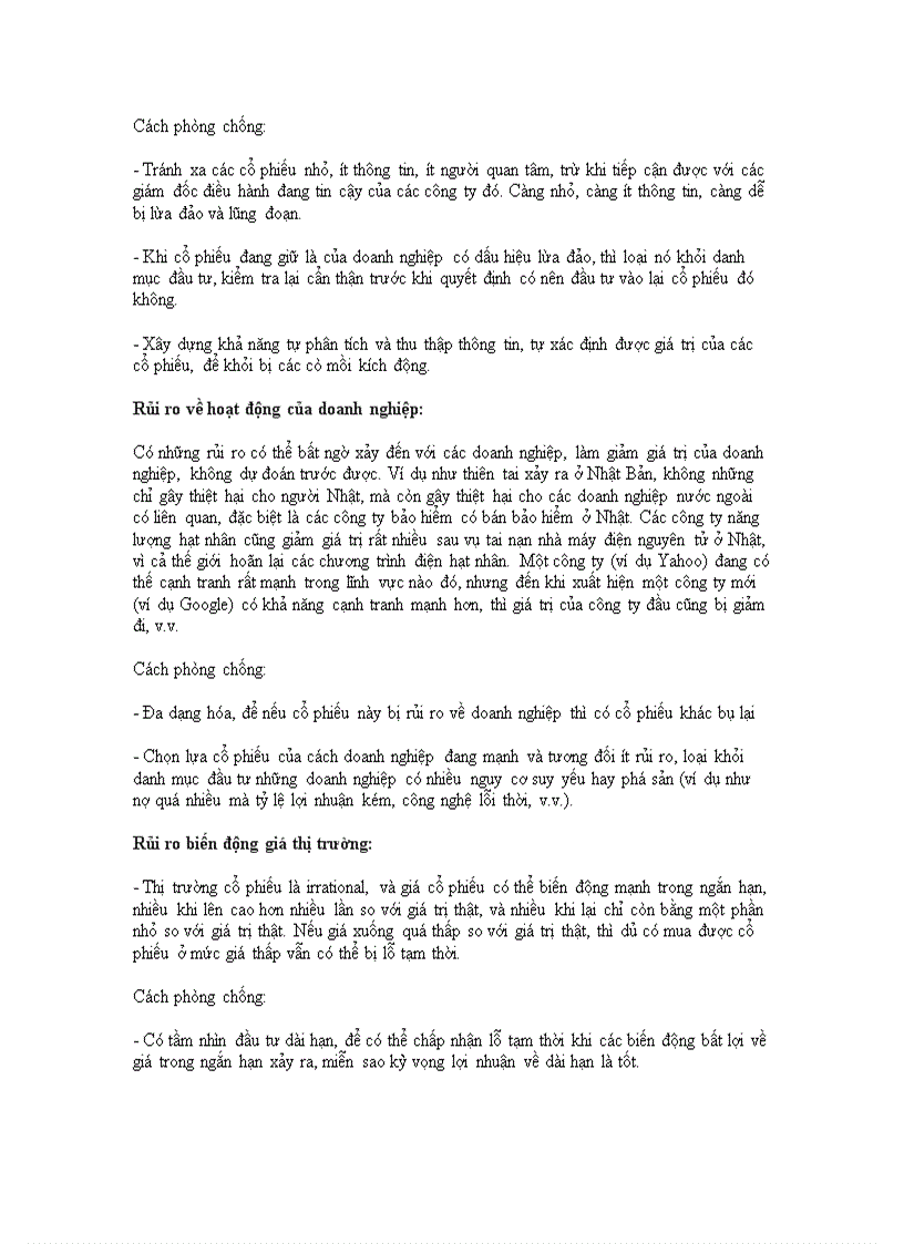 image for page Quản lý rủi ro trong đầu tư chứng khoán