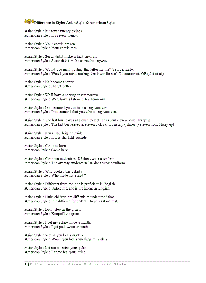 image for page Difference in Style Asian American